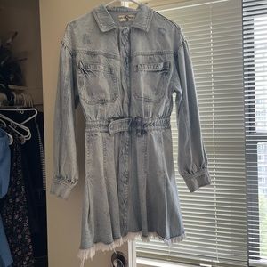 Free People Jean Chain Of Command Minidress